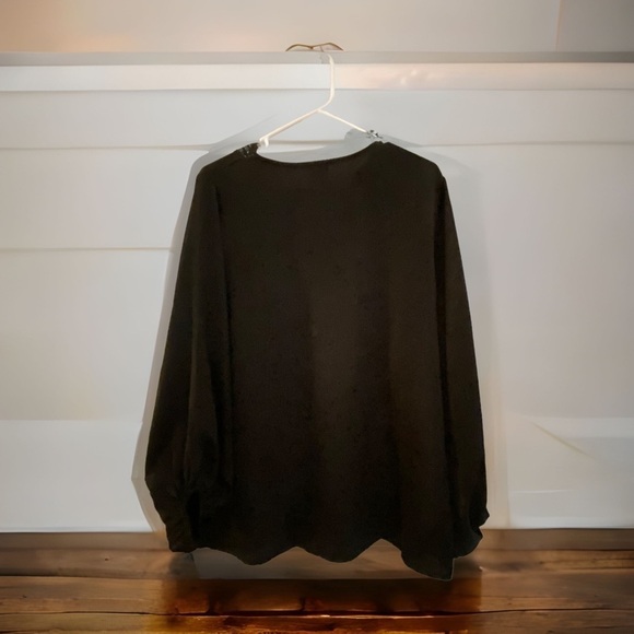 New! Zig Zag Stripe Boutique Blouse - Picture 3 of 4